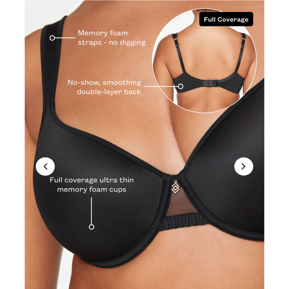 thirdlove memory foam full coverage bra black - Picture 4 of 5